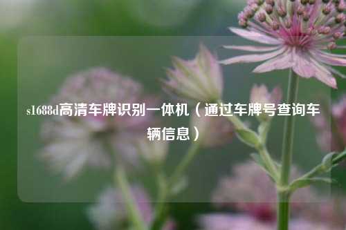 s1688d高清车牌识别一体机(通过车牌号查询车辆信息)