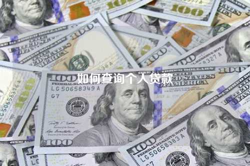 如何查询个人贷款