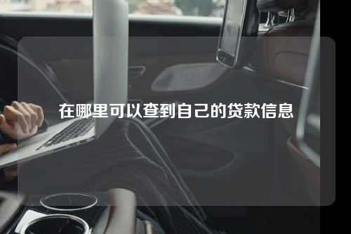 在哪里可以查到自己的贷款信息