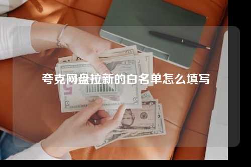 夸克网盘拉新的白名单怎么填写
