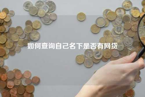 如何查询自己名下是否有网贷